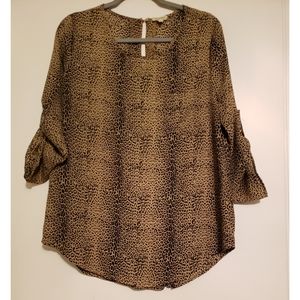 🥰 5/$25 Lily White | Animal Print Blouse